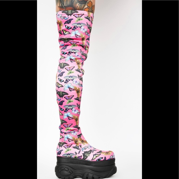 Dolls Kill Club Exx Lovebug Thigh High Boots - Picture 4 of 7